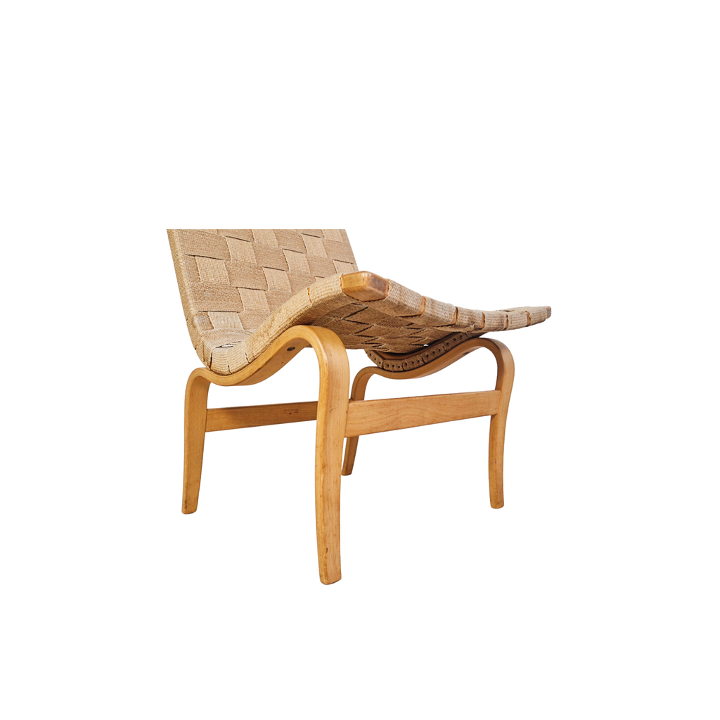 Bruno Mathson for Dux 'Eva' Bentwood Lounge Accent Chairs Pair