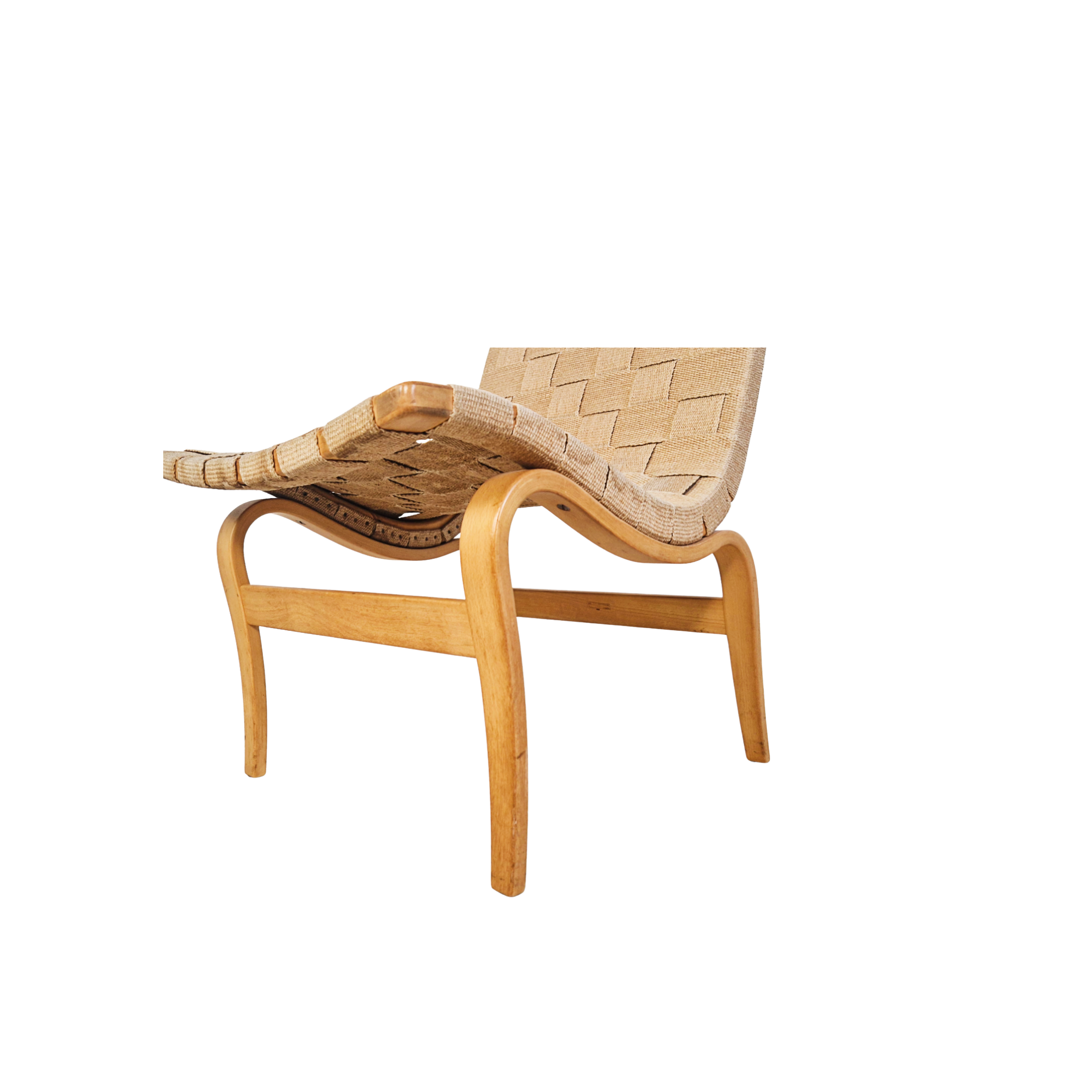 Bruno Mathson for Dux 'Eva' Bentwood Lounge Accent Chairs Pair