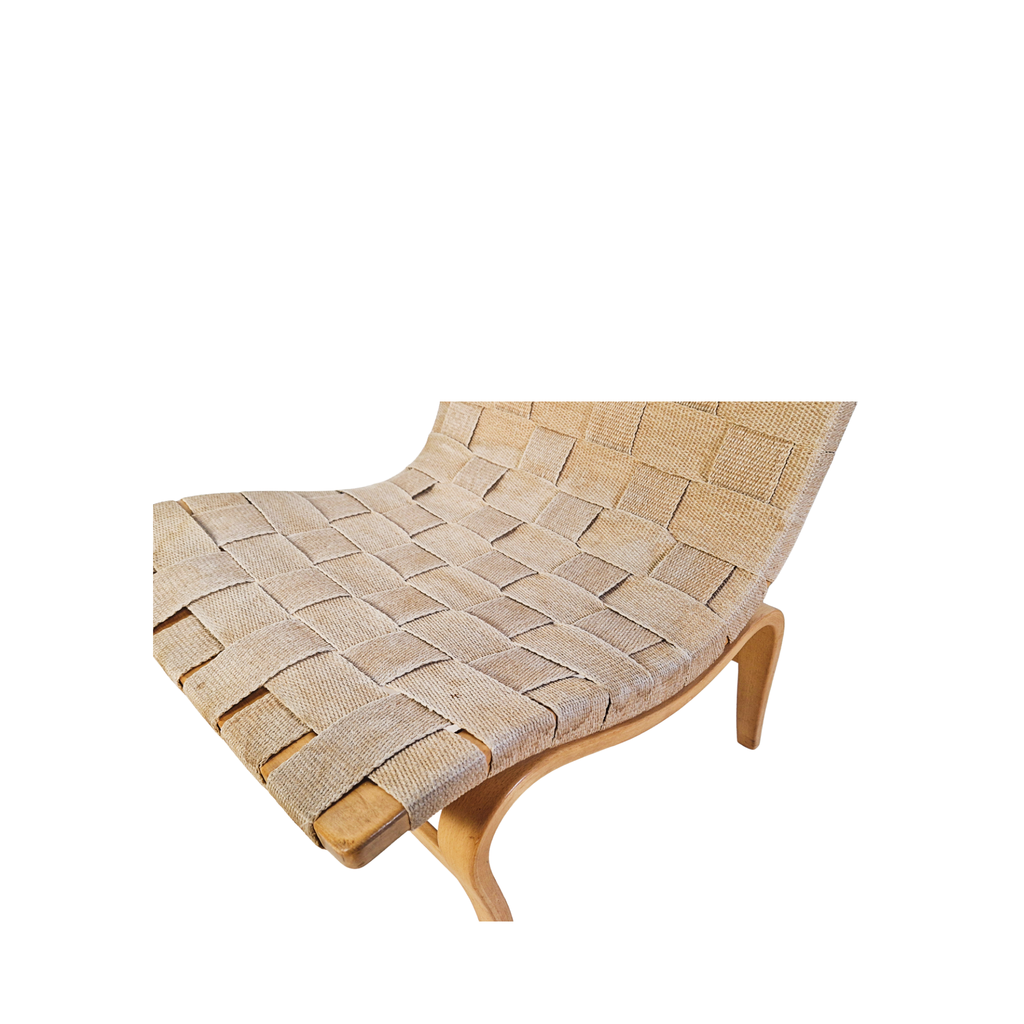 Bruno Mathson for Dux 'Eva' Bentwood Lounge Accent Chairs Pair