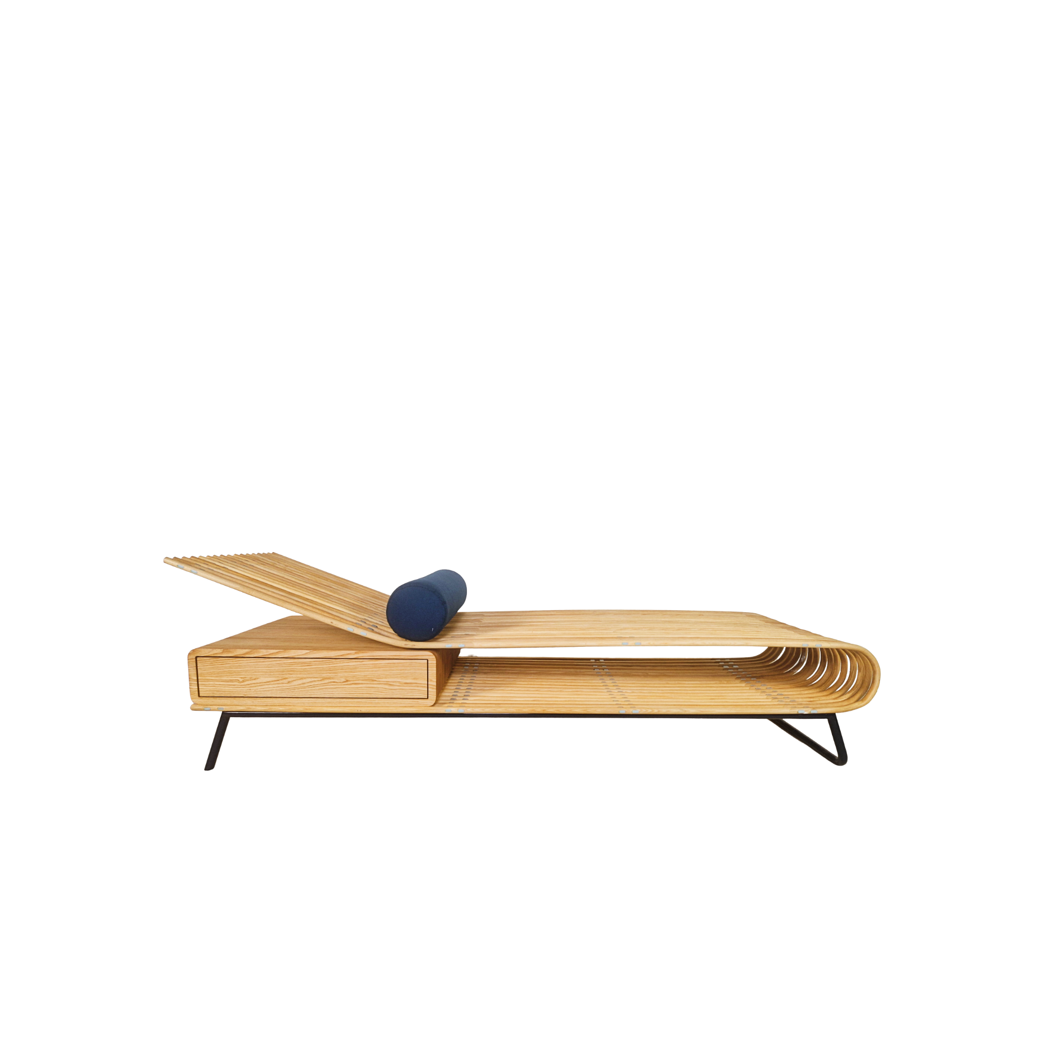 Birge Schneider Solid Bent Ash Danish Daybed Chez Lounge