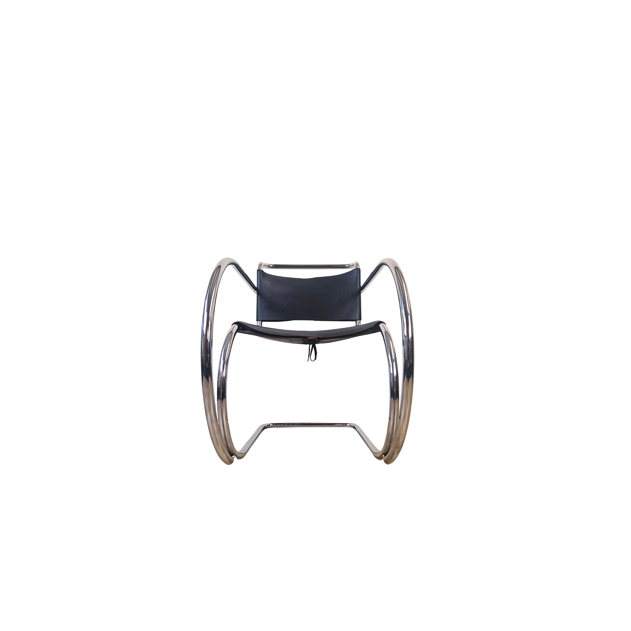 Mies Van Der Rohe For Thonet Leather & Chrome MR20 Chair