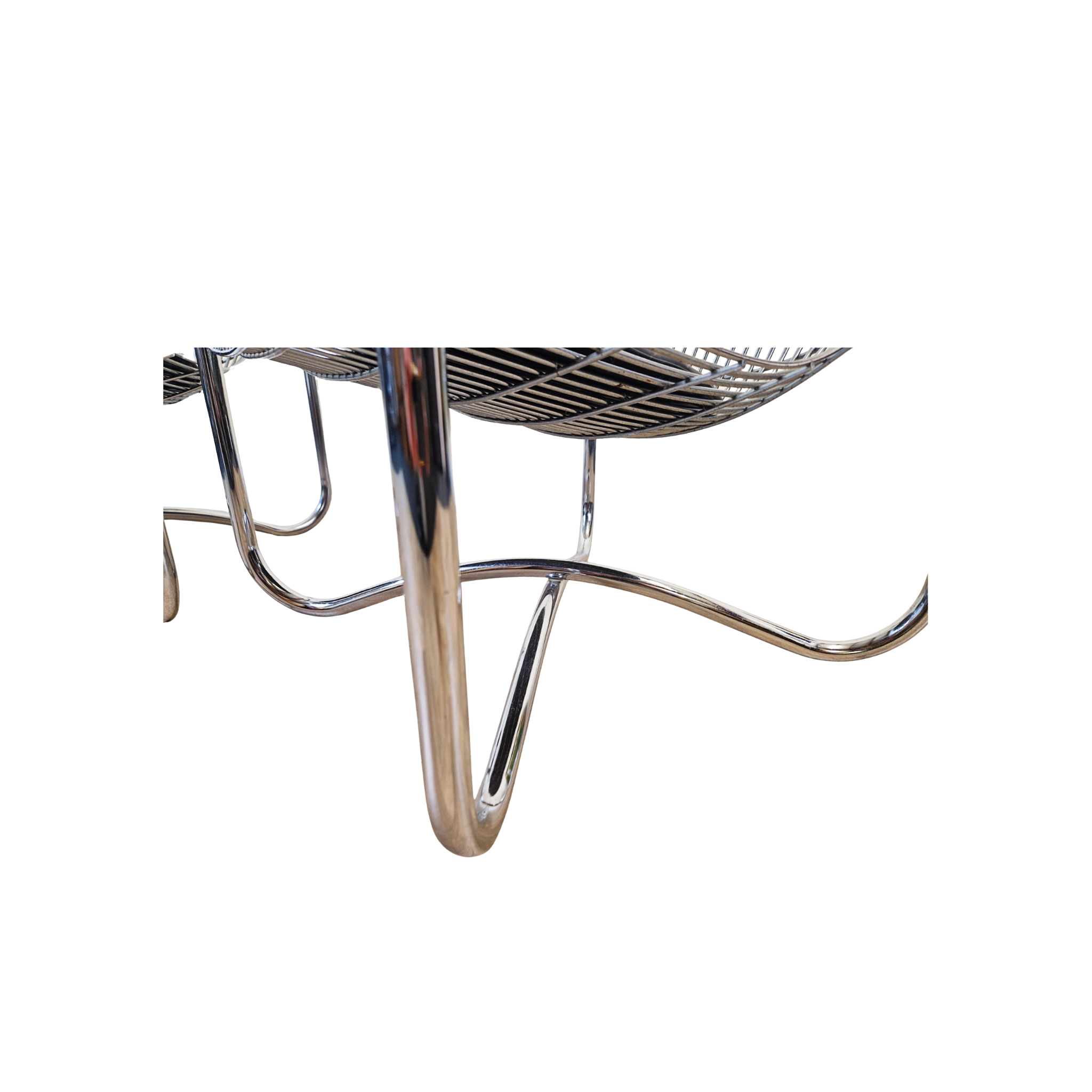 David Mellor O.B.E Mid Century Chrome & Steel Lounge Accent Chairs