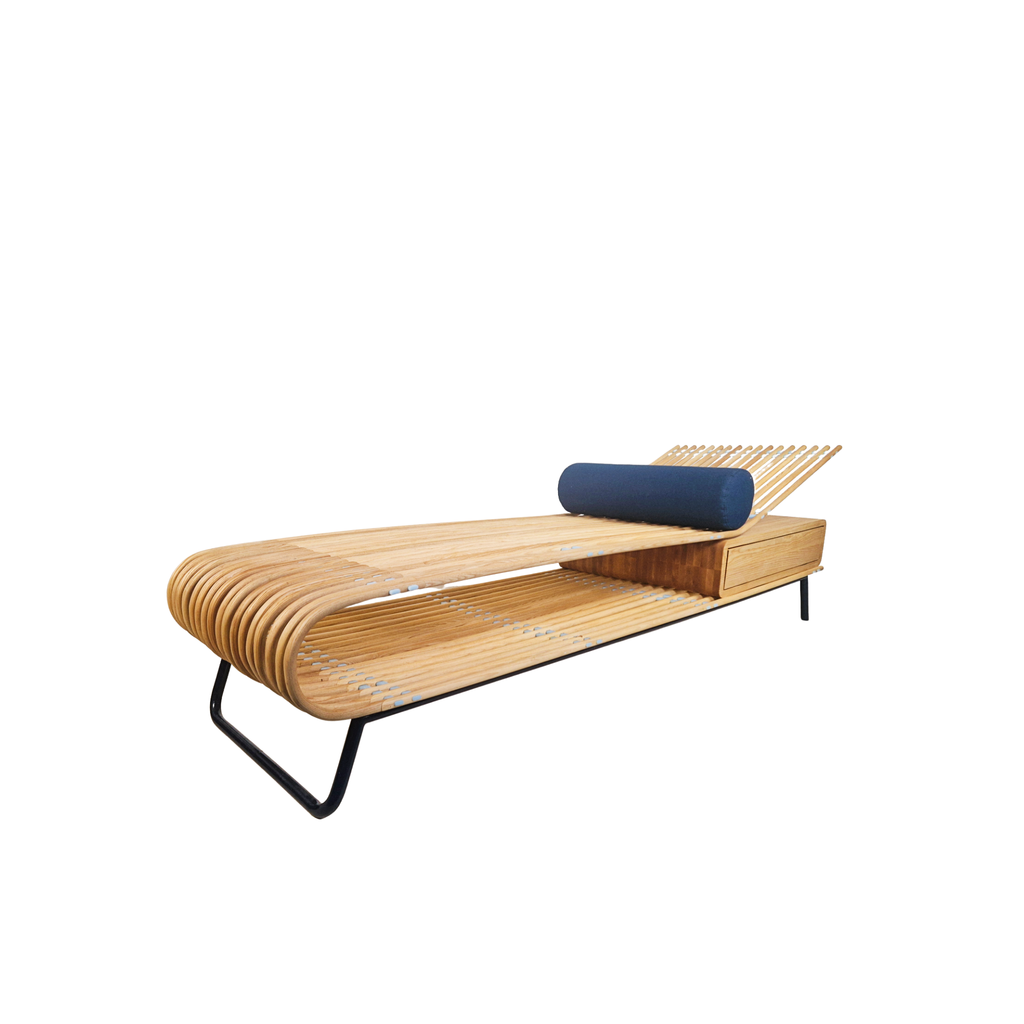 Birge Schneider Solid Bent Ash Danish Daybed Chez Lounge