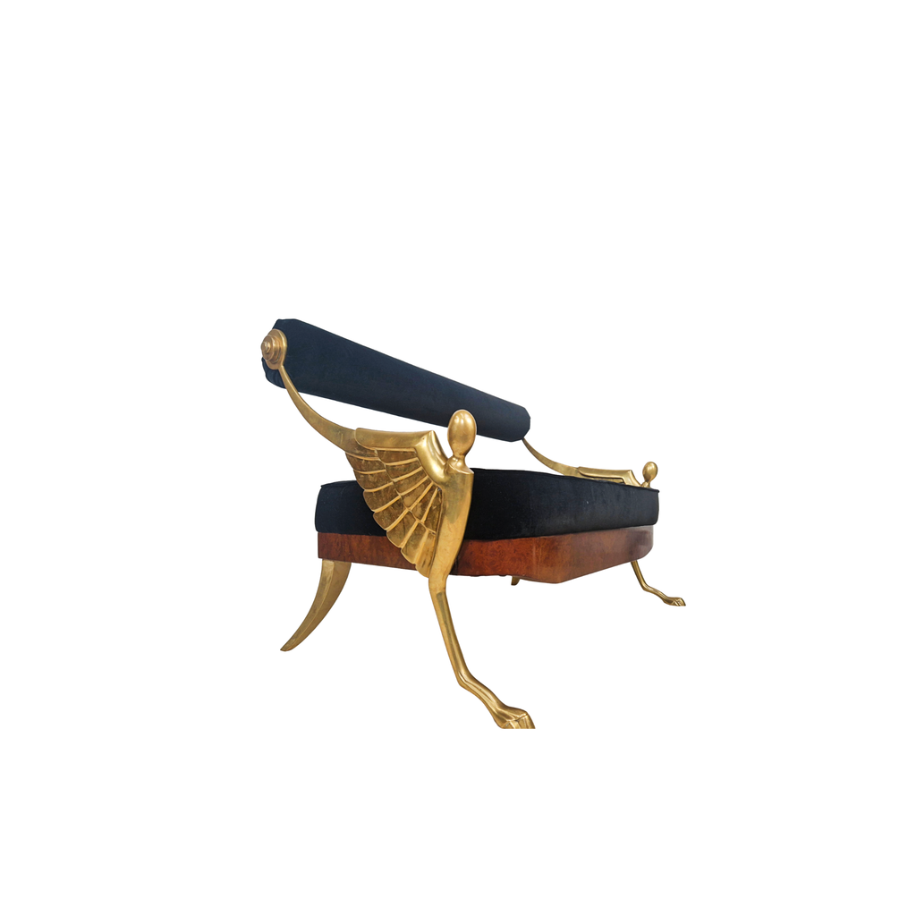 Mark Brazier Jones Atlantis Limited Edition Bronze & Velvet Sofas with Footstool