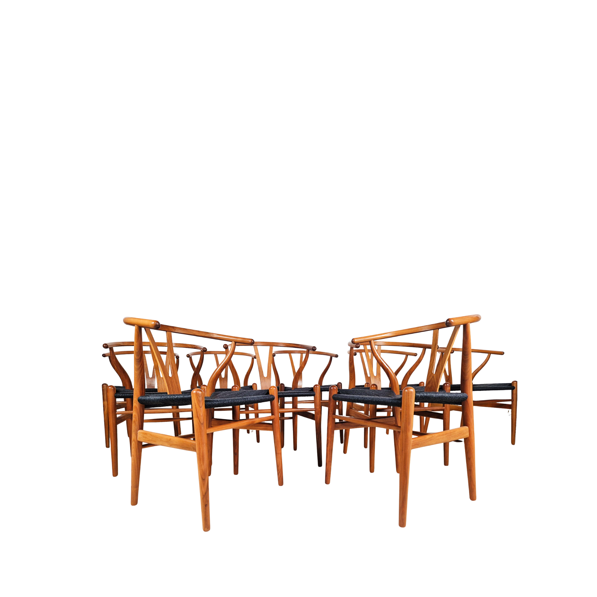 Hans Wegner Model CH24 & Mogens Kold Vintage Teak Dining Table and Chair Set