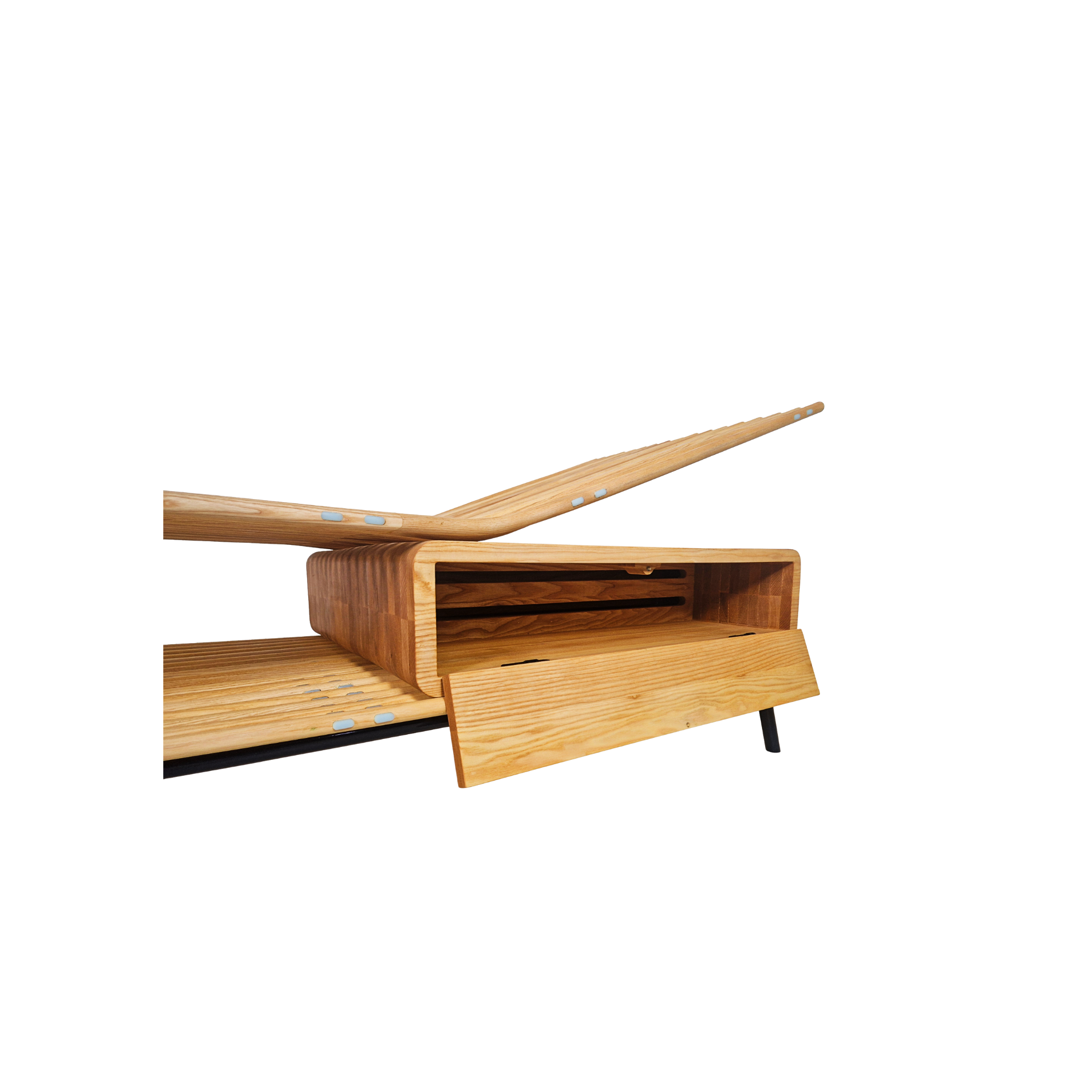 Birge Schneider Solid Bent Ash Danish Daybed Chez Lounge