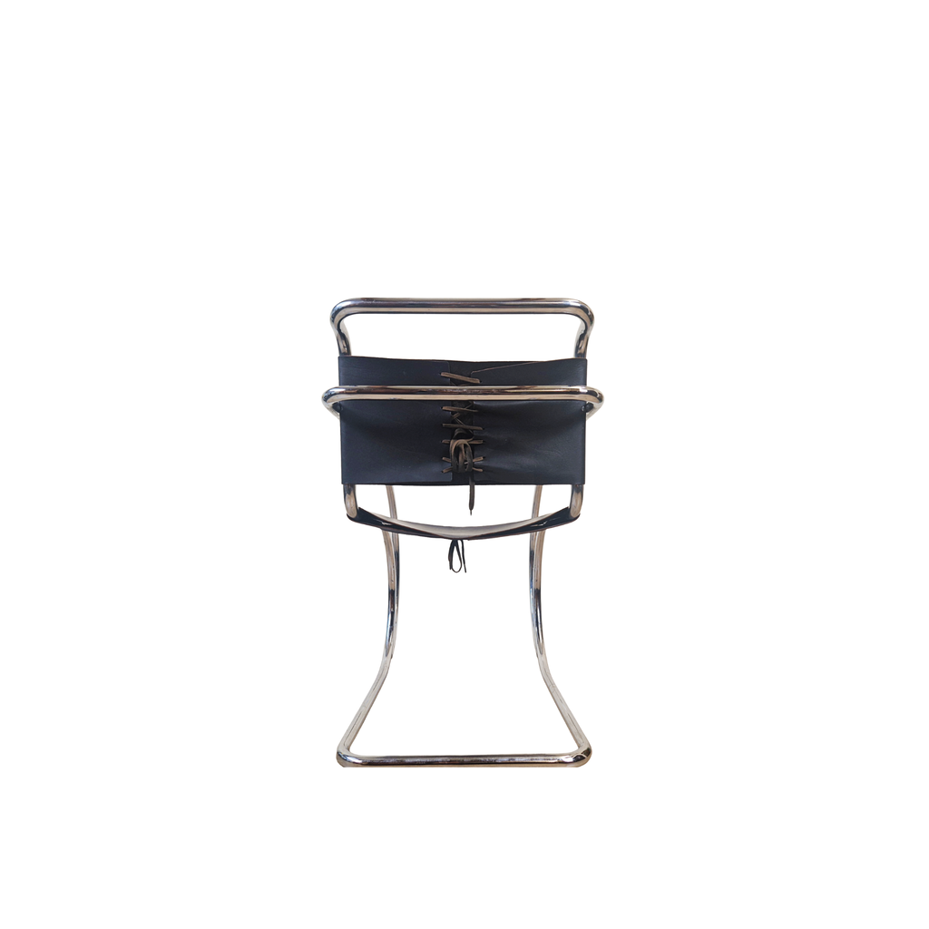 Mies Van Der Rohe For Thonet Leather & Chrome MR20 Chair