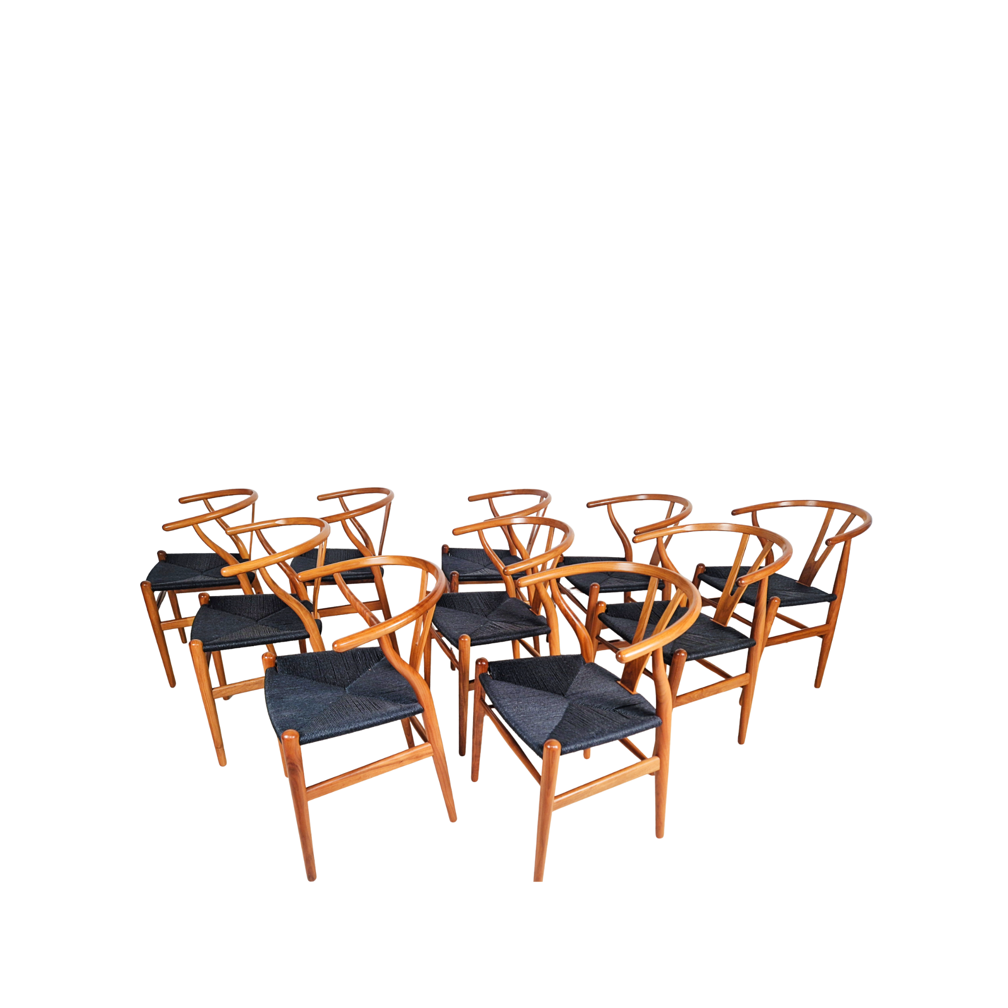 Hans Wegner Model CH24 & Mogens Kold Vintage Teak Dining Table and Chair Set