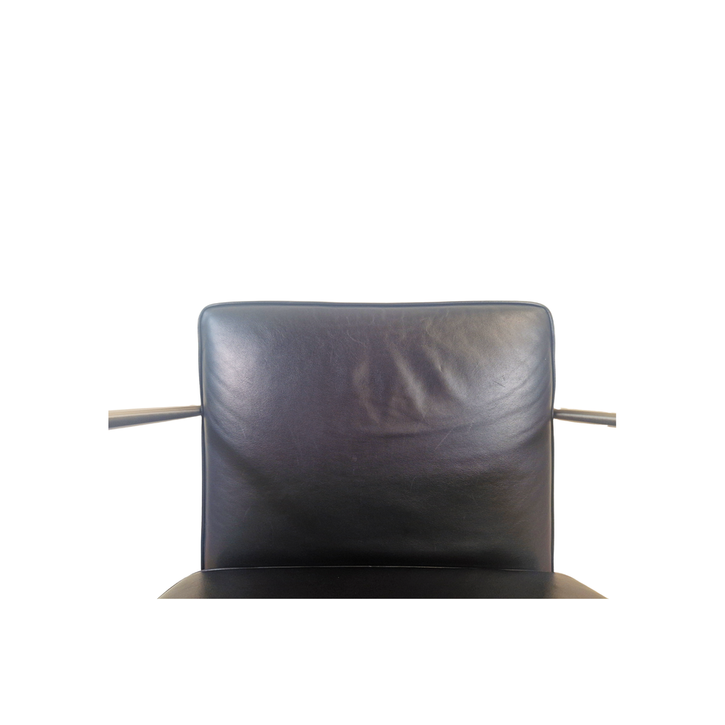 Antonio Citterio for Flexform ABC Model Leather & Chrome Reclining Lounge Chair With Ottoman
