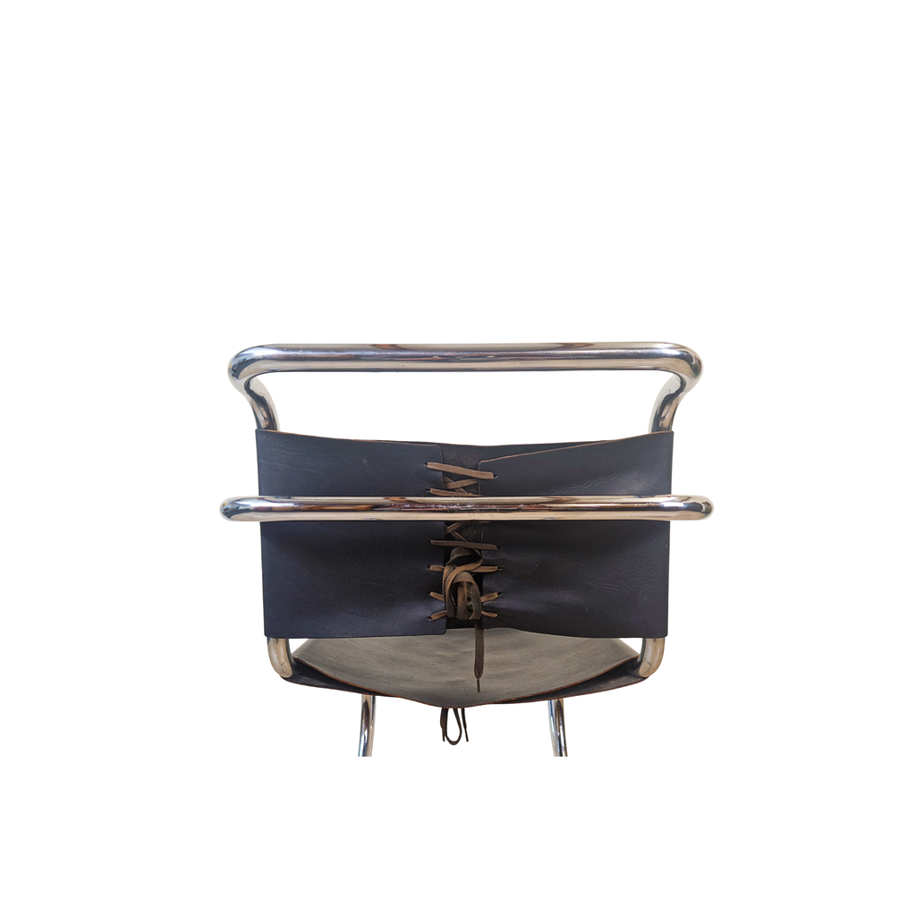 Mies Van Der Rohe For Thonet Leather & Chrome MR20 Chair