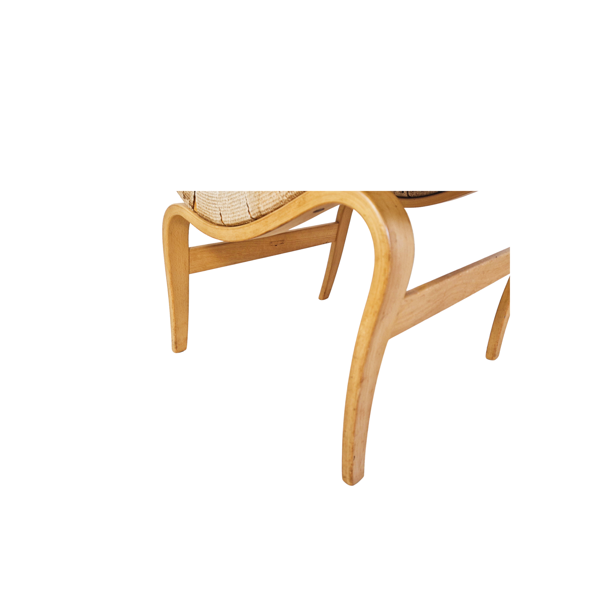 Bruno Mathson for Dux 'Eva' Bentwood Lounge Accent Chairs Pair