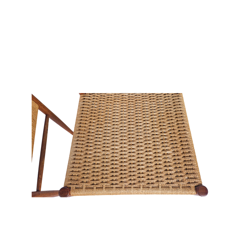 A.M Møbler Model 501 Danish Teak & Cord Dining Chairs Set of Four