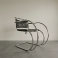 Mies Van Der Rohe For Thonet Leather & Chrome MR20 Chair