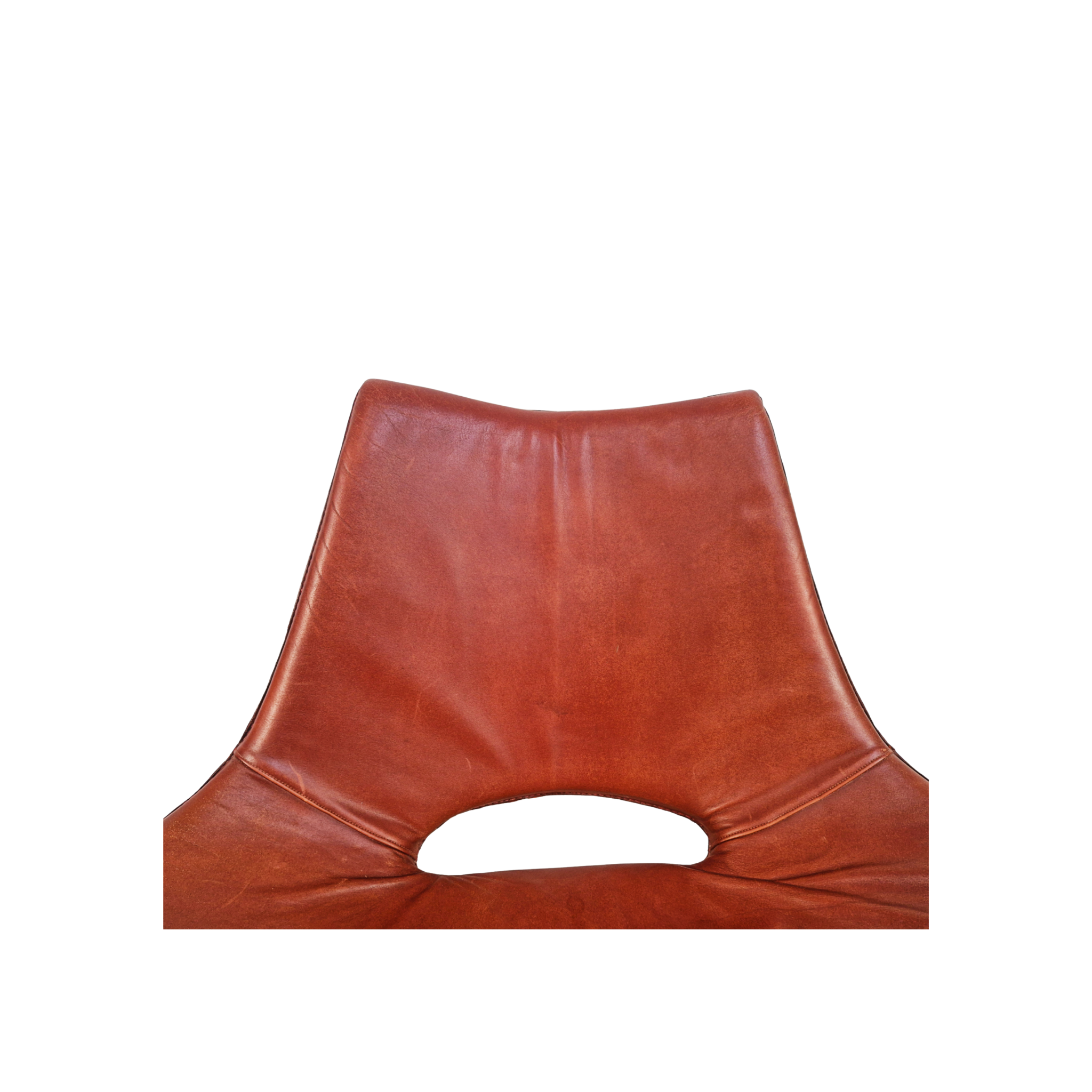 Preben Fabricius & Jørgen Kastholm Pair Scimitar IS63 Leather Lounge Chairs