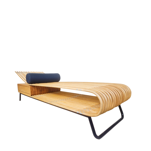 Birge Schneider Solid Bent Ash Danish Daybed Chez Lounge